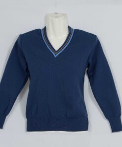 Light Navy Blue / Sky Blue / Gold 3 Stripe School Jersey