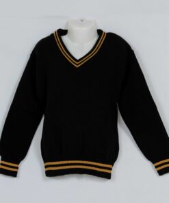 Black/Gold 2 Stripe School Jersey
