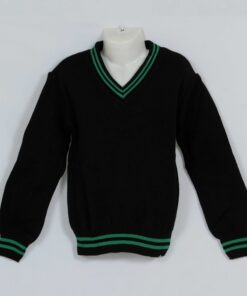 Black/Green 2 Stripe School Jersey