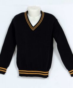 Navy Blue / Gold 2 Stripe School Jersey