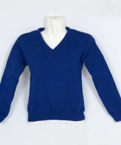 Plain Royal 2 Stripe School Jersey