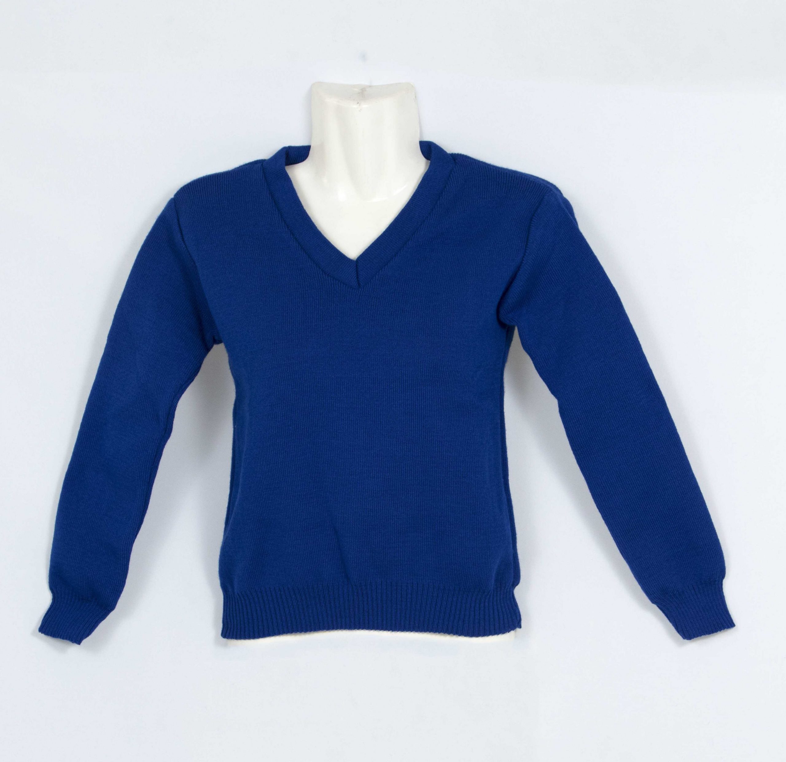 Plain Royal 2 Stripe School Jersey