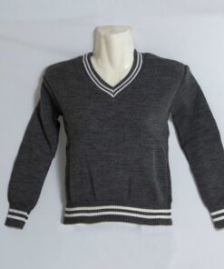 Grey/White 2 Stripe School Jersey