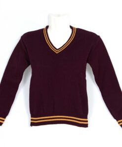 Maroon/Gold 2 Stripe School Jersey