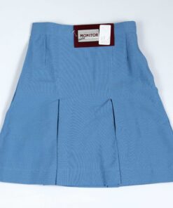 Sky Blue School Pleated Skirt