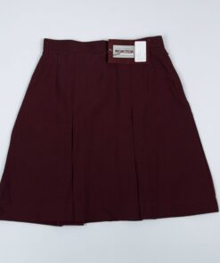 Maroon School Pleated Skirt