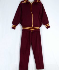 Maroon/Gold School Tracksuit