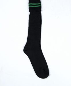 Black / Green School Socks
