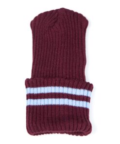 Maroon / Sky Blue School Beanie