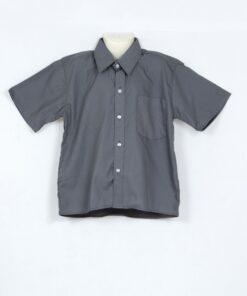 Grey Short Sleeve School Shirt